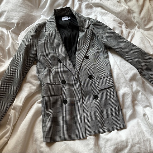 Princess Polly Cloe Fanti Blazer Grey plaid - Picture 6 of 8